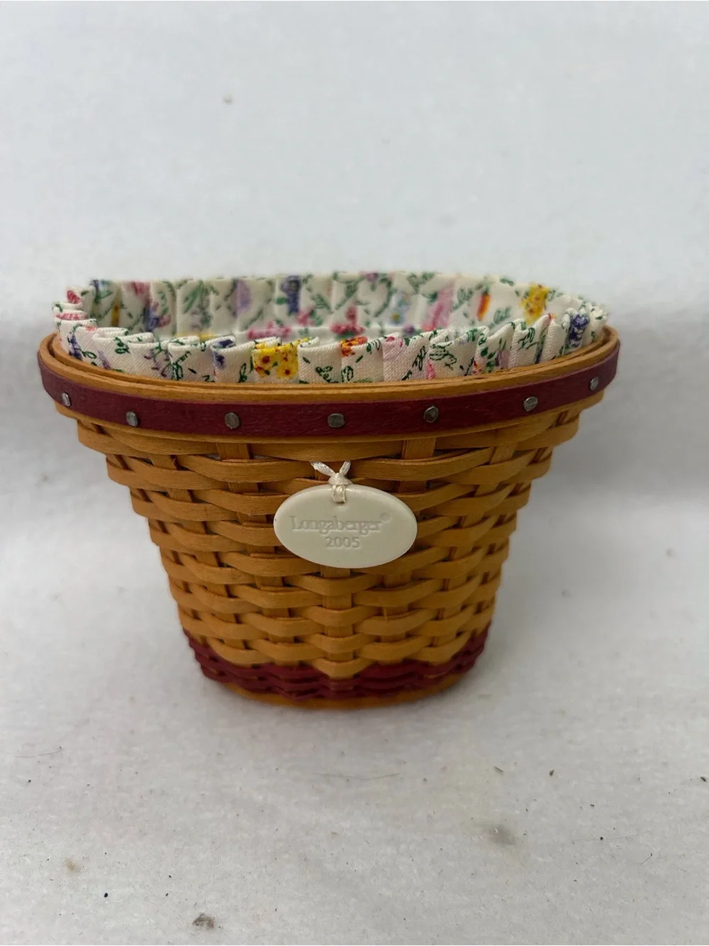 Longaberger 2005 Miniature Geranium Basket Collector Set